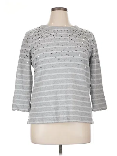 Pre-owned Coldwater Creek Pullover Sweater In Silver