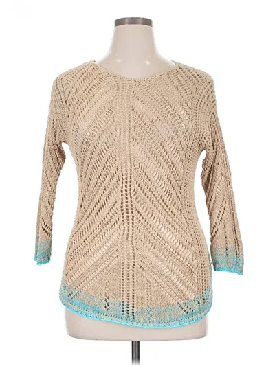 Pre-owned Coldwater Creek Pullover Sweater In Tan
