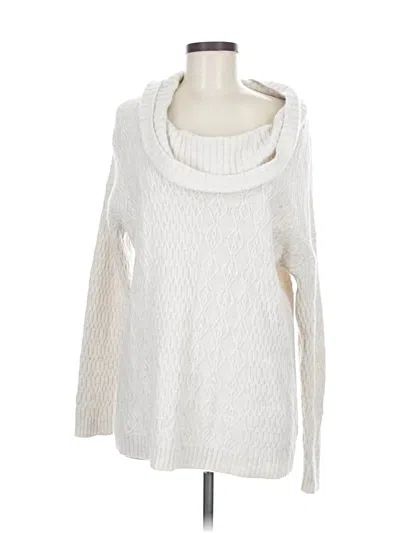 Pre-owned Coldwater Creek Pullover Sweater In White