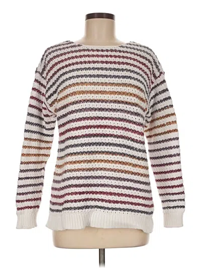 Pre-owned Coldwater Creek Pullover Sweater In White