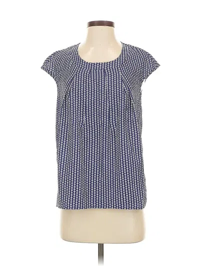 Pre-owned Coldwater Creek Short Sleeve Blouse In Blue