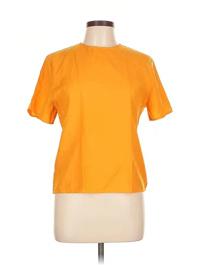 Pre-owned Coldwater Creek Short Sleeve Blouse In Orange