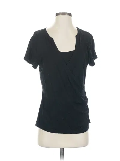 Pre-owned Coldwater Creek Short Sleeve T-shirt In Black