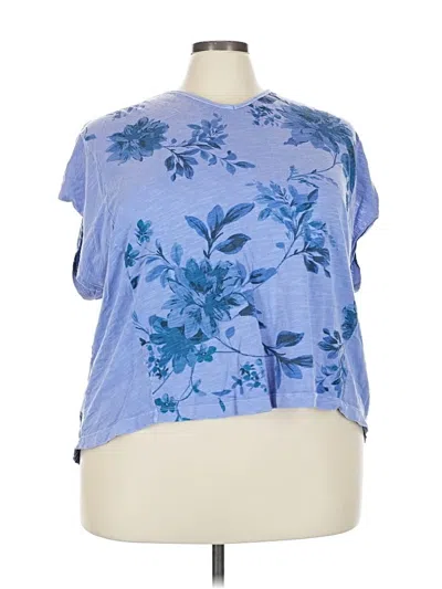 Pre-owned Coldwater Creek Short Sleeve T-shirt In Blue