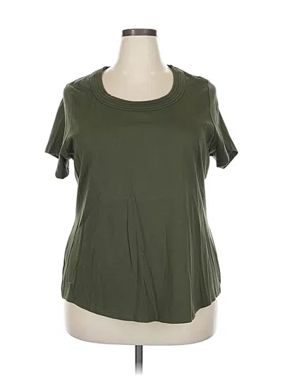 Pre-owned Coldwater Creek Short Sleeve T-shirt In Green