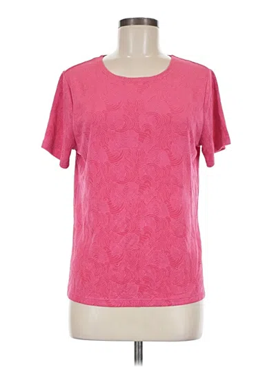 Pre-owned Coldwater Creek Short Sleeve Top Pink Scoop Neck Tops