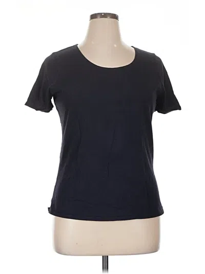 Pre-owned Coldwater Creek Short Sleeve T-shirt In Black
