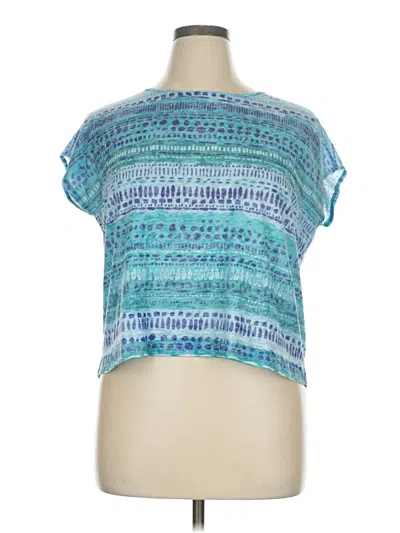 Pre-owned Coldwater Creek Short Sleeve T-shirt In Blue