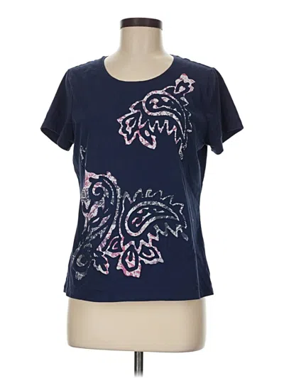 Pre-owned Coldwater Creek Short Sleeve T-shirt In Blue