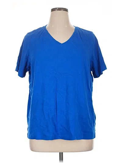 Pre-owned Coldwater Creek Short Sleeve T-shirt In Blue