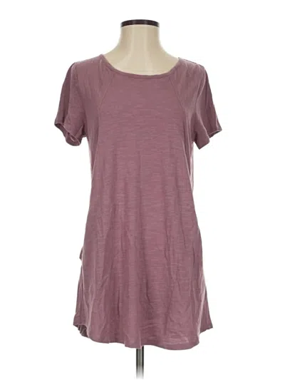 Pre-owned Coldwater Creek Short Sleeve T-shirt In Burgundy