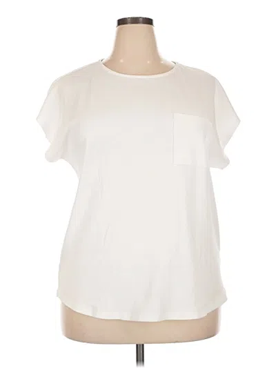 Pre-owned Coldwater Creek Short Sleeve T-shirt In Ivory