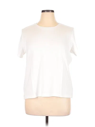 Pre-owned Coldwater Creek Short Sleeve T-shirt In Ivory