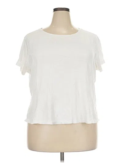 Pre-owned Coldwater Creek Short Sleeve T-shirt In Ivory