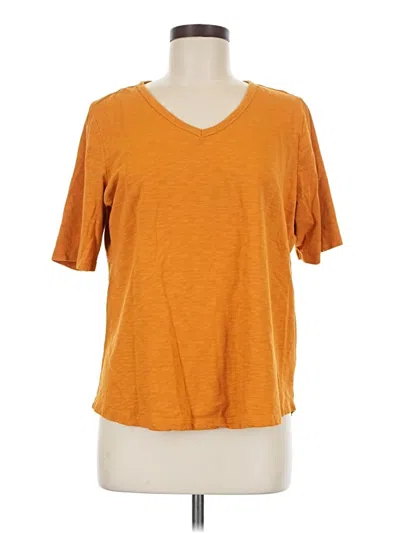 Pre-owned Coldwater Creek Short Sleeve T-shirt In Orange