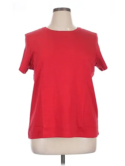 Pre-owned Coldwater Creek Short Sleeve T-shirt In Red