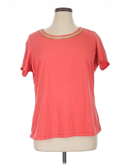 Pre-owned Coldwater Creek Short Sleeve T-shirt In Red