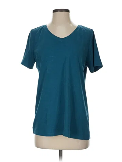 Pre-owned Coldwater Creek Short Sleeve T-shirt In Teal