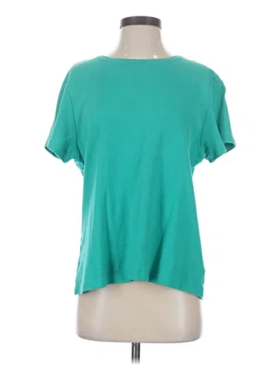 Pre-owned Coldwater Creek Short Sleeve T-shirt In Teal