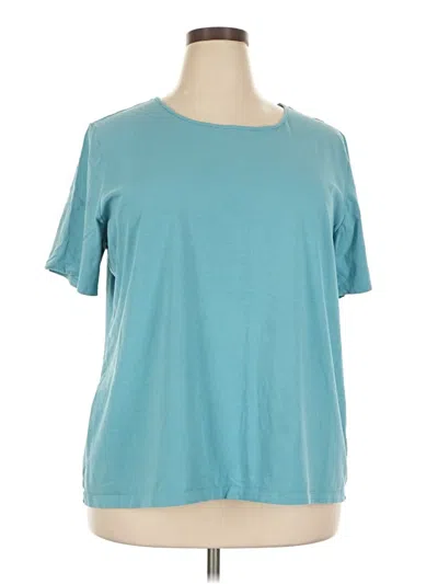 Pre-owned Coldwater Creek Short Sleeve T-shirt In Teal