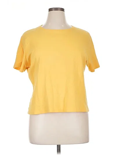 Pre-owned Coldwater Creek Short Sleeve T-shirt In Yellow