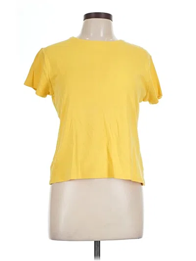 Pre-owned Coldwater Creek Short Sleeve T-shirt In Yellow