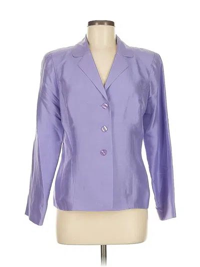 Pre-owned Coldwater Creek Silk Blazer Jacket In Purple