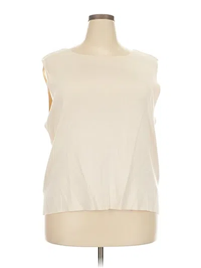 Pre-owned Coldwater Creek Silk Cardigan Sweater In White