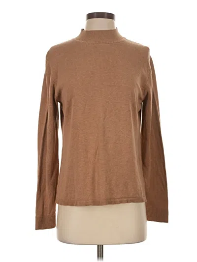 Pre-owned Coldwater Creek Silk Pullover Sweater In Brown