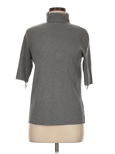 Pre-owned Coldwater Creek Silk Pullover Sweater In Gray