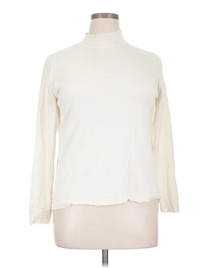 Pre-owned Coldwater Creek Silk Pullover Sweater In Ivory