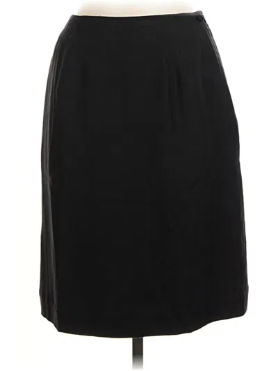 Pre-owned Coldwater Creek Silk Skirt In Black