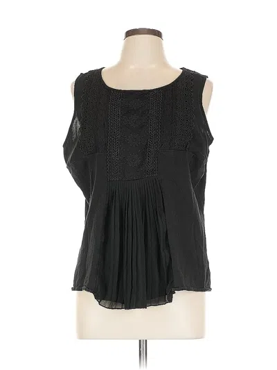 Pre-owned Coldwater Creek Sleeveless Blouse In Black