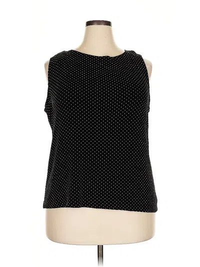 Pre-owned Coldwater Creek Sleeveless Blouse In Black