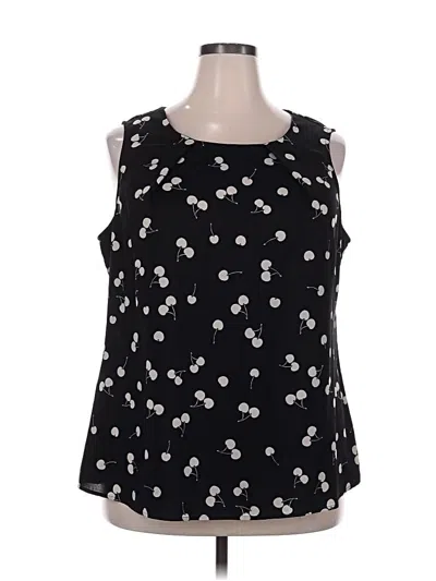 Pre-owned Coldwater Creek Sleeveless Blouse In Black