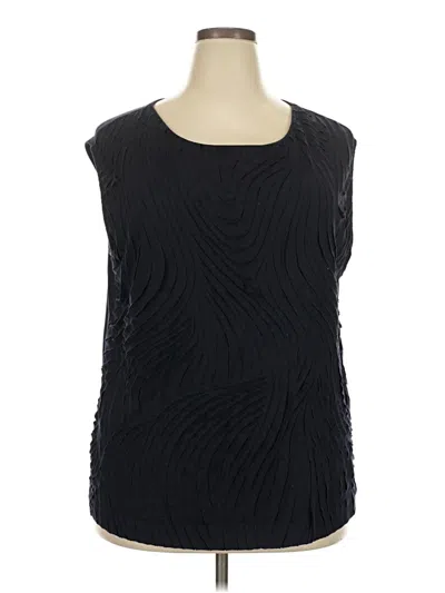 Pre-owned Coldwater Creek Sleeveless Blouse In Black