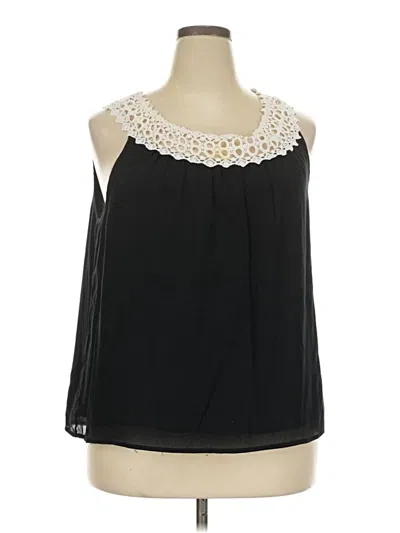 Pre-owned Coldwater Creek Sleeveless Blouse In Black