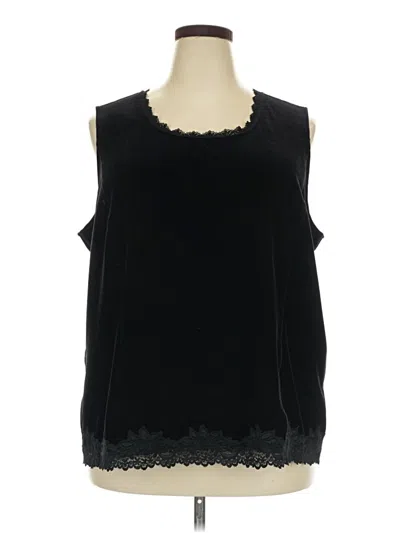 Pre-owned Coldwater Creek Sleeveless Blouse In Black