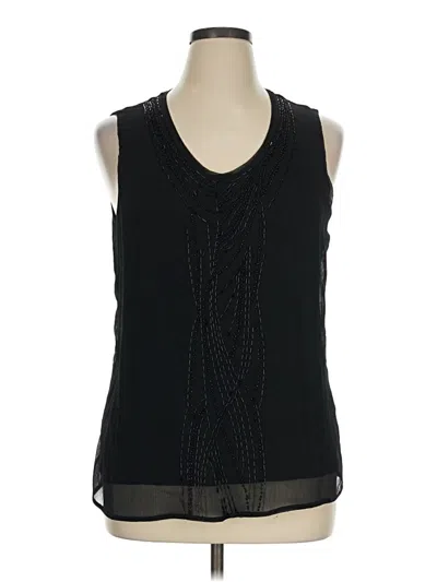 Pre-owned Coldwater Creek Sleeveless Blouse In Black
