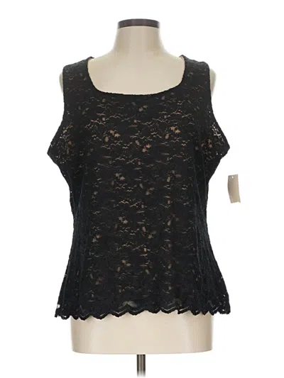 Pre-owned Coldwater Creek Sleeveless Blouse In Black