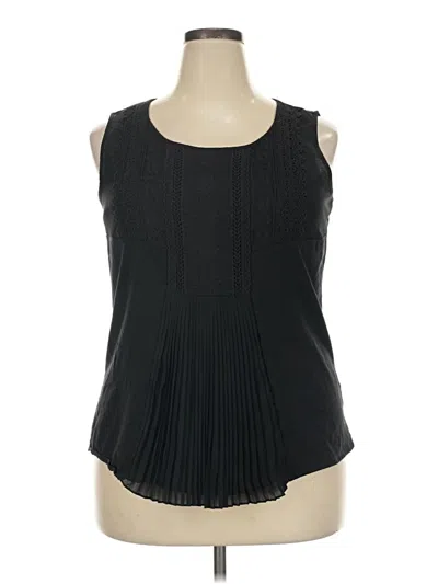Pre-owned Coldwater Creek Sleeveless Blouse In Black