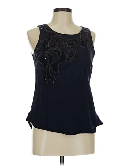 Pre-owned Coldwater Creek Sleeveless Blouse In Blue