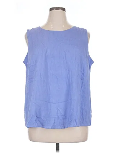 Pre-owned Coldwater Creek Sleeveless Blouse In Blue