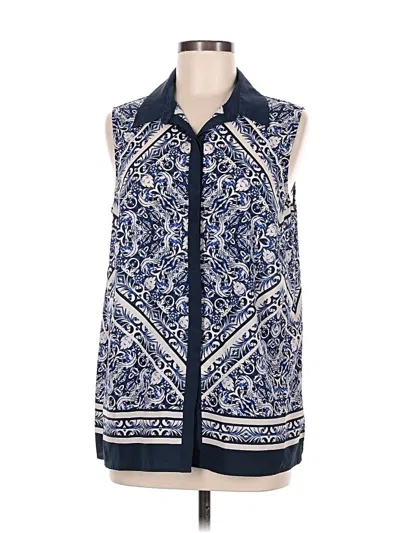 Pre-owned Coldwater Creek Sleeveless Blouse In Blue