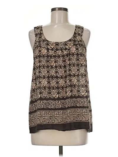 Pre-owned Coldwater Creek Sleeveless Blouse In Brown