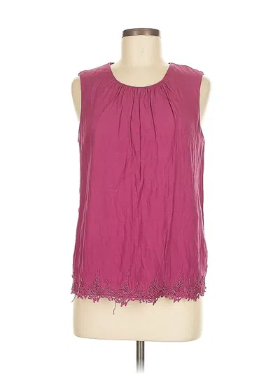 Pre-owned Coldwater Creek Sleeveless Blouse In Burgundy