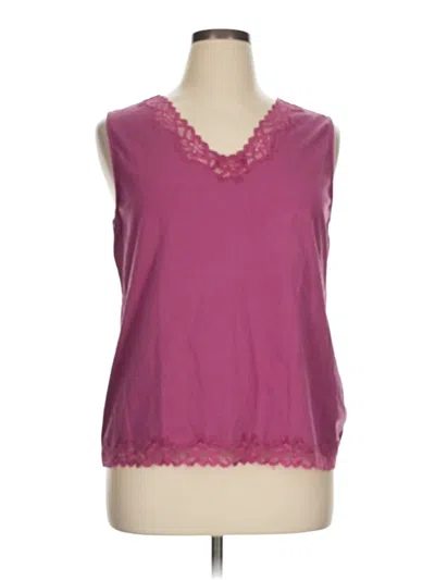 Pre-owned Coldwater Creek Sleeveless Blouse In Burgundy