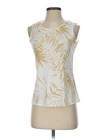 Pre-owned Coldwater Creek Sleeveless Blouse In Gold
