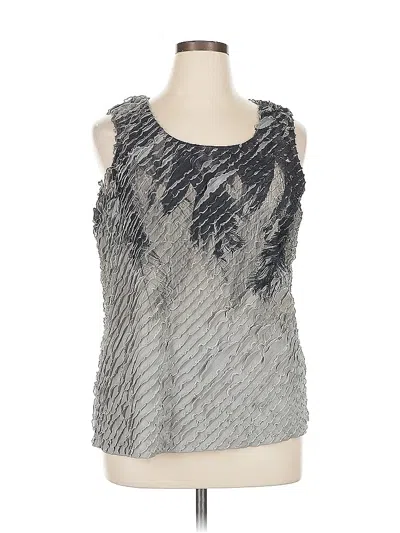 Pre-owned Coldwater Creek Sleeveless Blouse In Gray