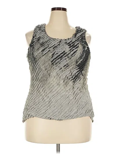 Pre-owned Coldwater Creek Sleeveless Blouse In Gray